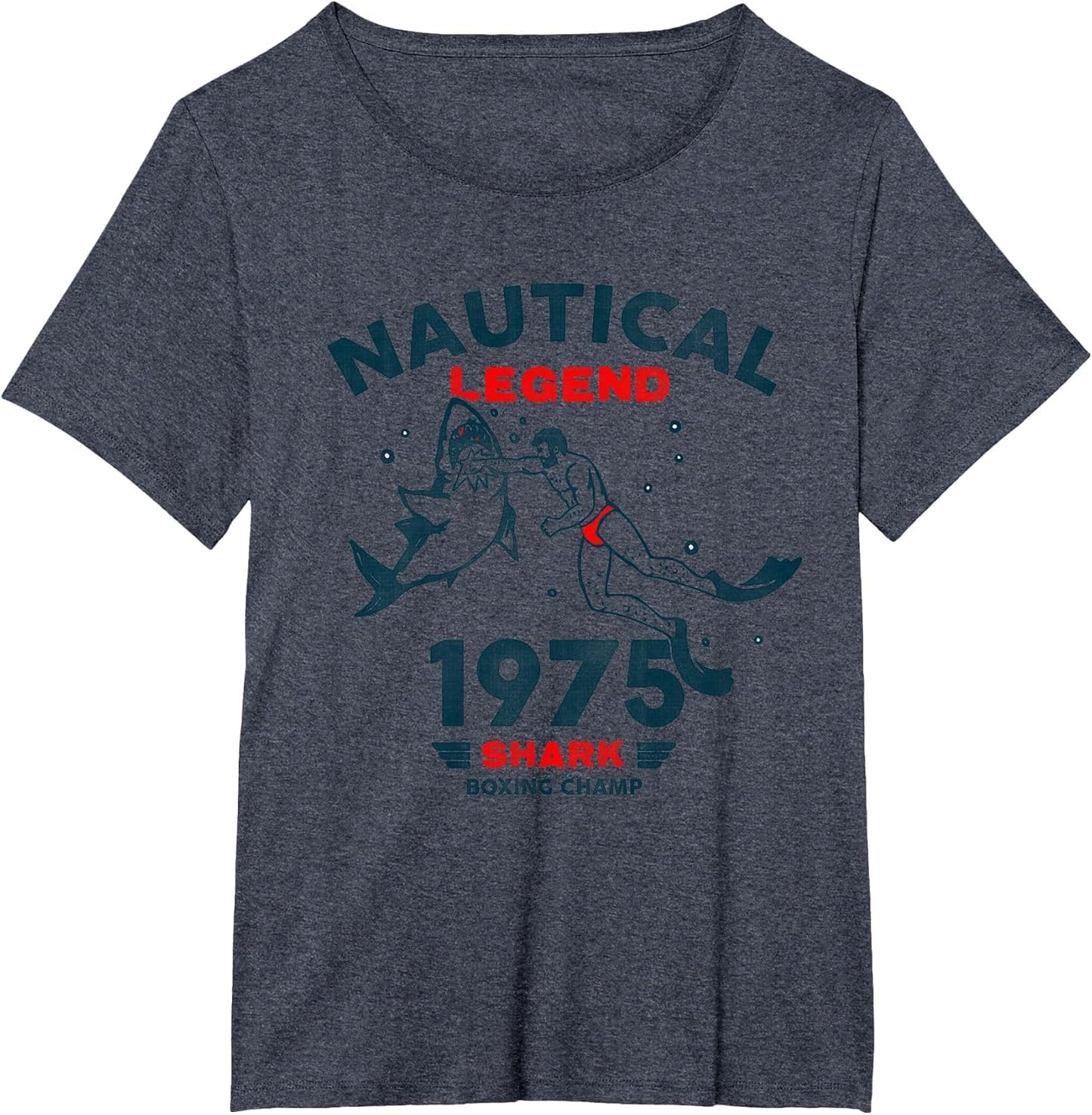 Nautical Legend Shark Boxing Champ 1975: Funny Ocean Apparel