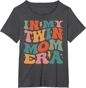 in My Twin Mom Era Mom of Twins Mother's Day Groovy