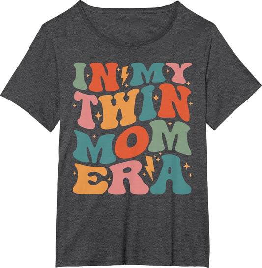 in My Twin Mom Era Mom of Twins Mother's Day Groovy