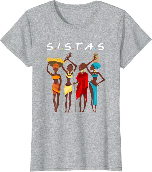Black History Sistas African American Girl Black Pride Shirt
