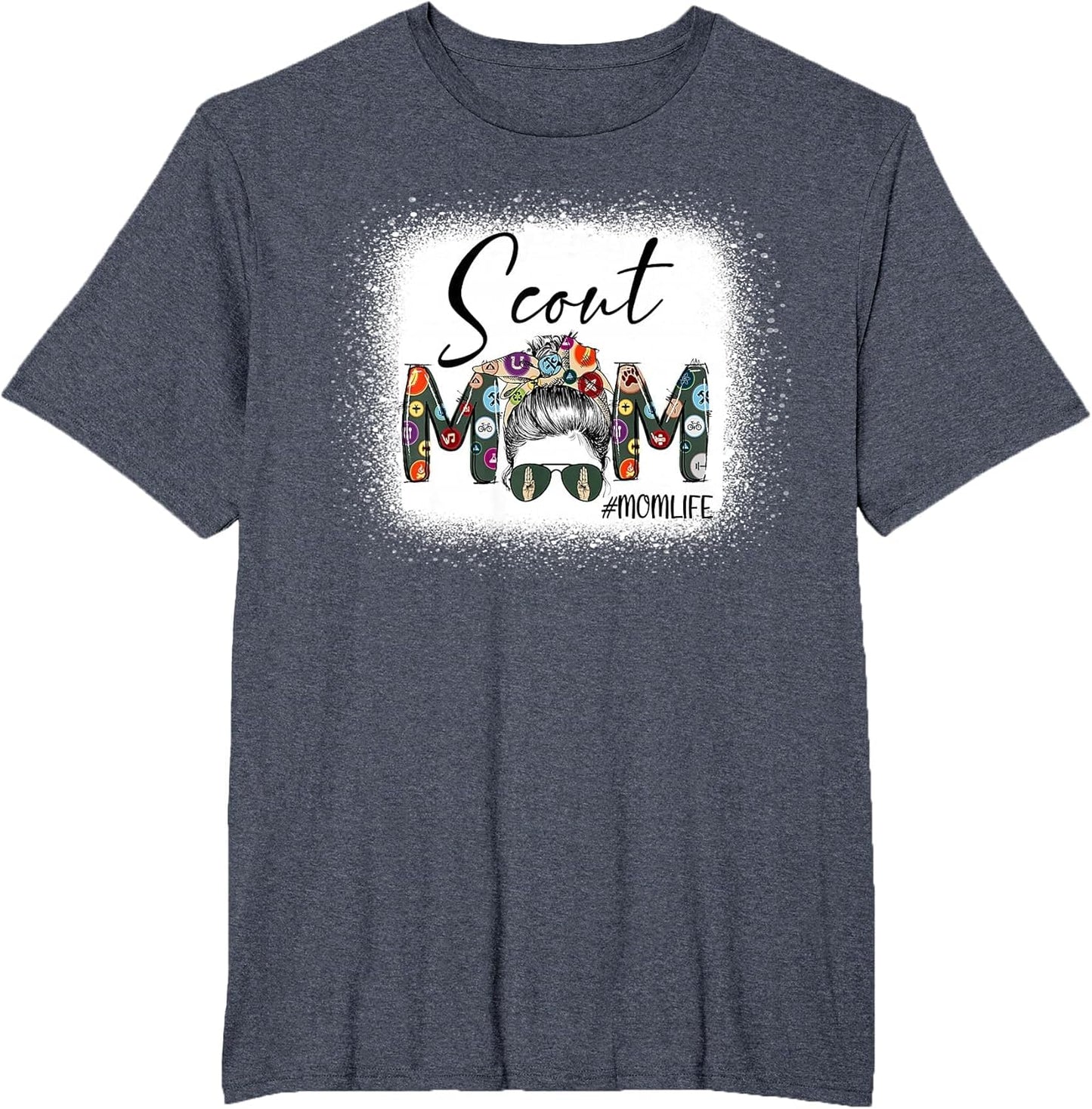 Scouting Scout Mom Life Messy Bun Hair Bleached Mother's Day