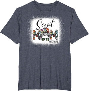 Scouting Scout Mom Life Messy Bun Hair Bleached Mother's Day