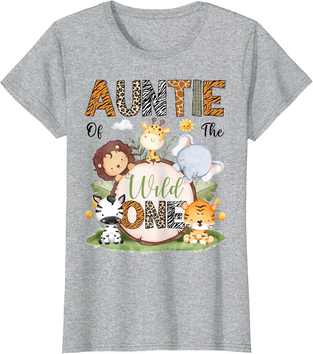 Auntie of The Wild One 1St Birthday Boy Safari Lover
