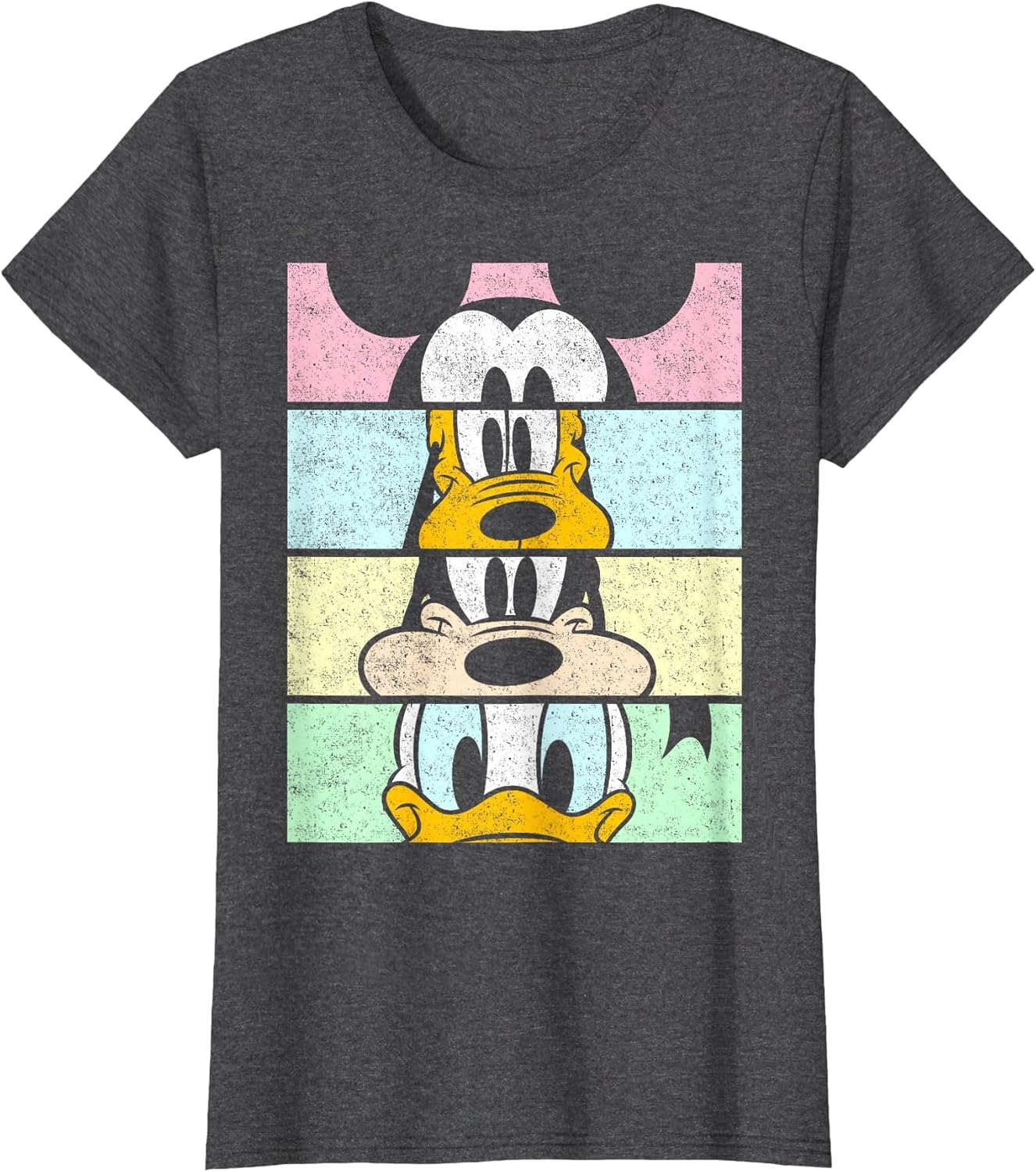 Disney Mickey and Friends Group Comic Panels , Women, Dark Heather Grey, X-Small