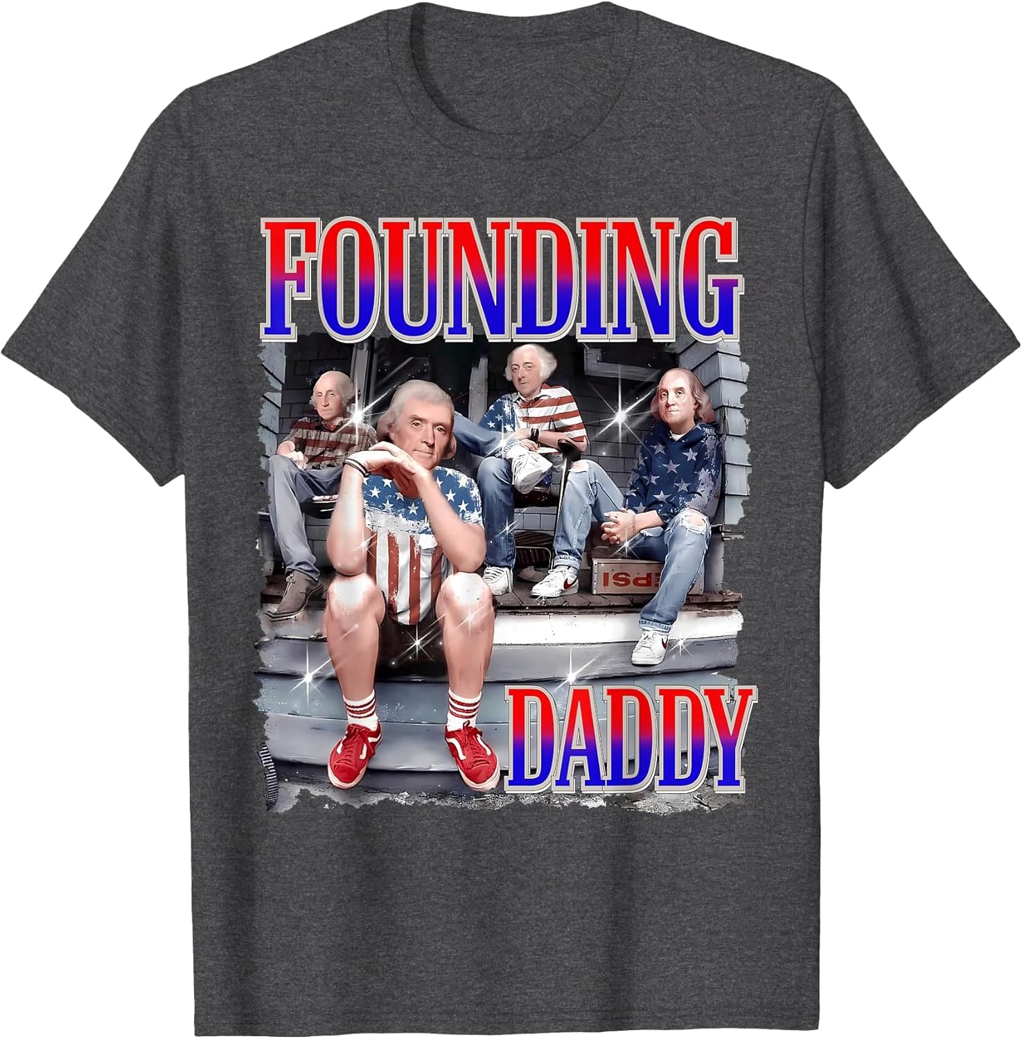 4th of July Shirt Founding Daddy George Washington 1776