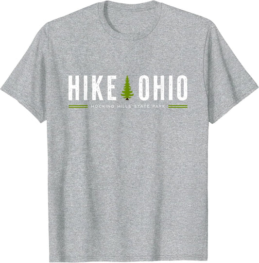 Ohio Hocking Hills State Park Hike Tree Retro Graphic