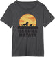 Disney The Lion King Hakuna Matata Crew Sideview Silhouettes , Women's Plus, Dark Heather Grey, 4X