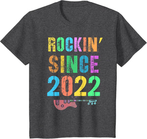 Rockin' Since 2022 Vintage Rockstar Baby 3rd Birthday Boy 3