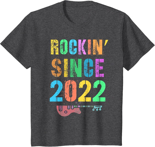 Rockin' Since 2022 Vintage Rockstar Baby 3rd Birthday Boy 3