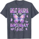 Great Grandma of The Birthday Girl Butterfly Family Matching