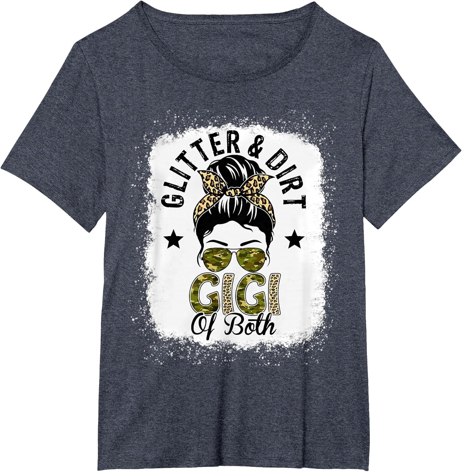 Gigi of Both Messy Bun Leopard Camo Bleached Mother's Day