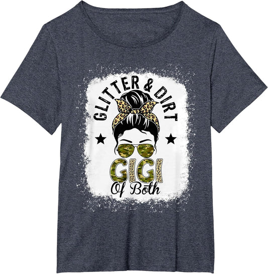 Gigi of Both Messy Bun Leopard Camo Bleached Mother's Day