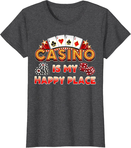 Casino is My Happy Place Funny Gambling Poker Chips