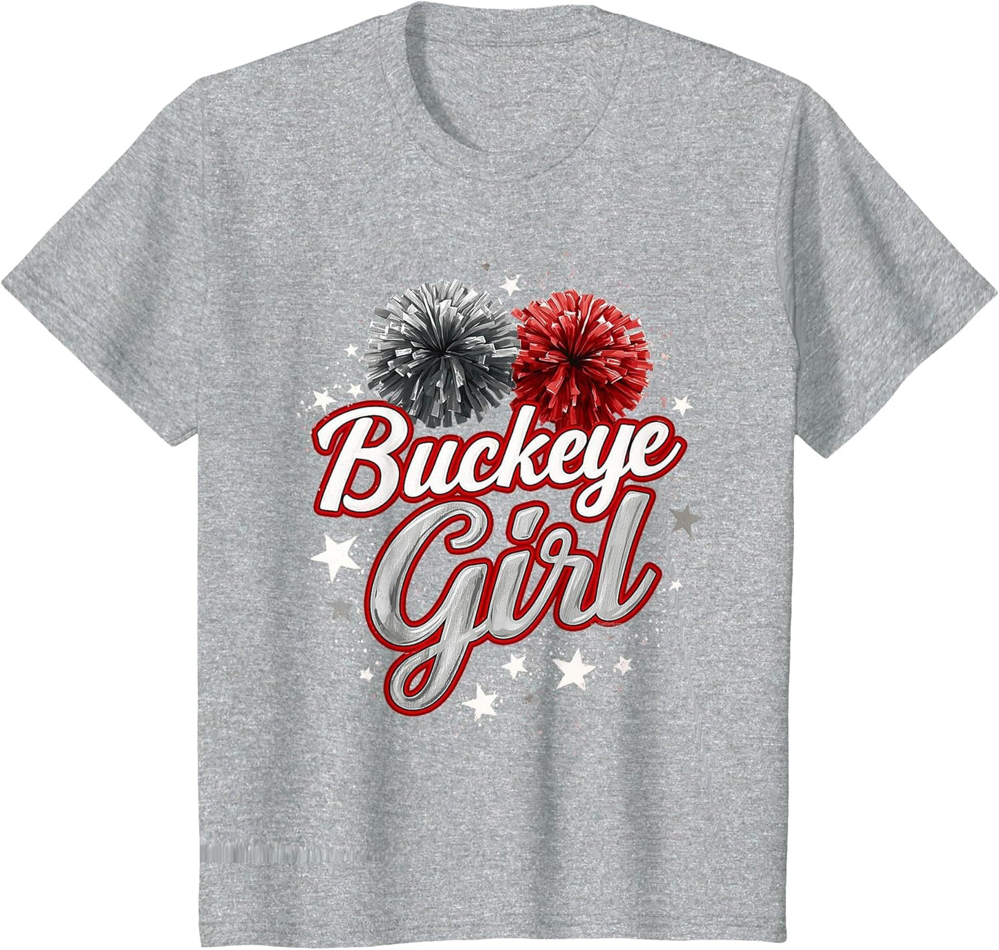 Buckeye Girl Pom-Poms Vintage Sports Ohio Home State