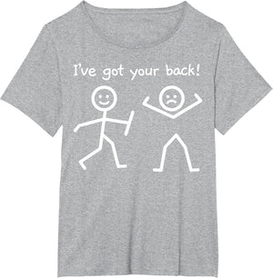 I've Got Your Back Funny Stick Figure Humor