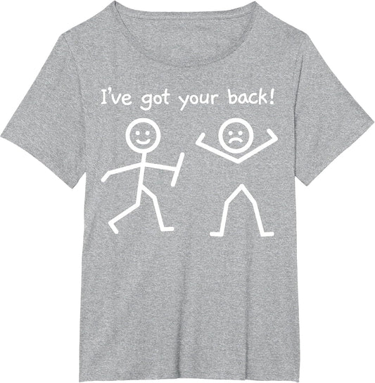 I've Got Your Back Funny Stick Figure Humor