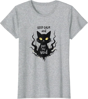 Keep Calm and Pet The Void - Funny Black Cat Humor