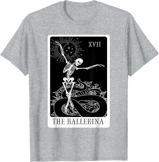 Ballerina Skeleton Tarot Card Dance Halloween Gothic Ballet