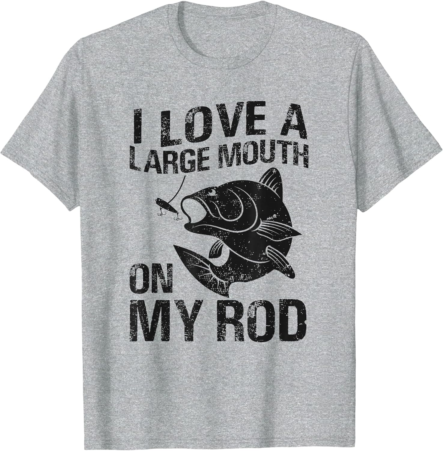I Love a Large Mouth On My Rod Funny Bass Fisherman Graphic
