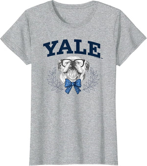 Yale University Bulldog Handsome Dan with Glasses and Bow