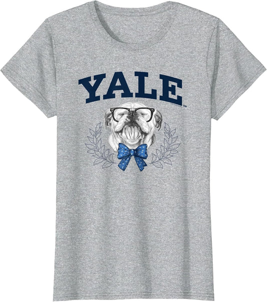 Yale University Bulldog Handsome Dan with Glasses and Bow