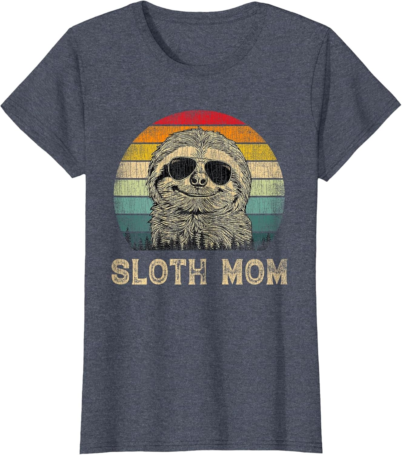 Vintage Sloth Mom Sloth Lovers Mommy Mother's Day
