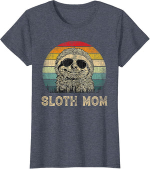 Vintage Sloth Mom Sloth Lovers Mommy Mother's Day