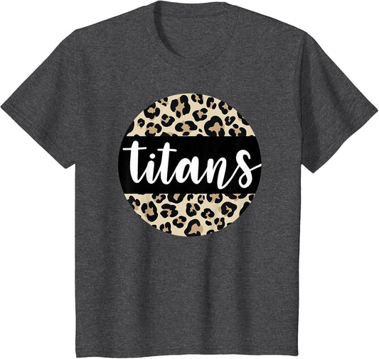Leopard Print Titans Team Mascot School Spirit Game Night