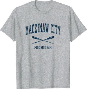 Mackinaw City Michigan Vintage Nautical Paddles Sports Oars