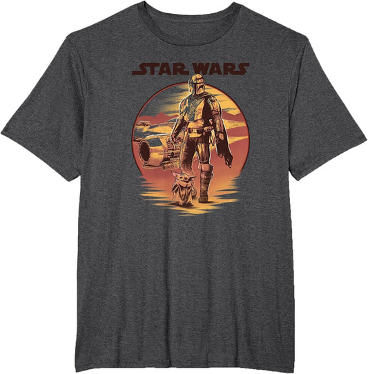 Star Wars: The Mandalorian Vintage Sunset Mando & Grogu