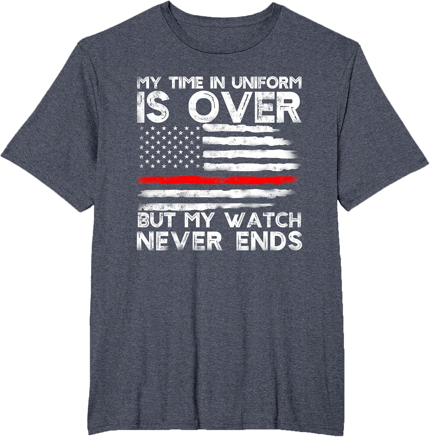 Retired Firefighter Stripe American Flag Retirement Grandpa