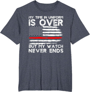 Retired Firefighter Stripe American Flag Retirement Grandpa