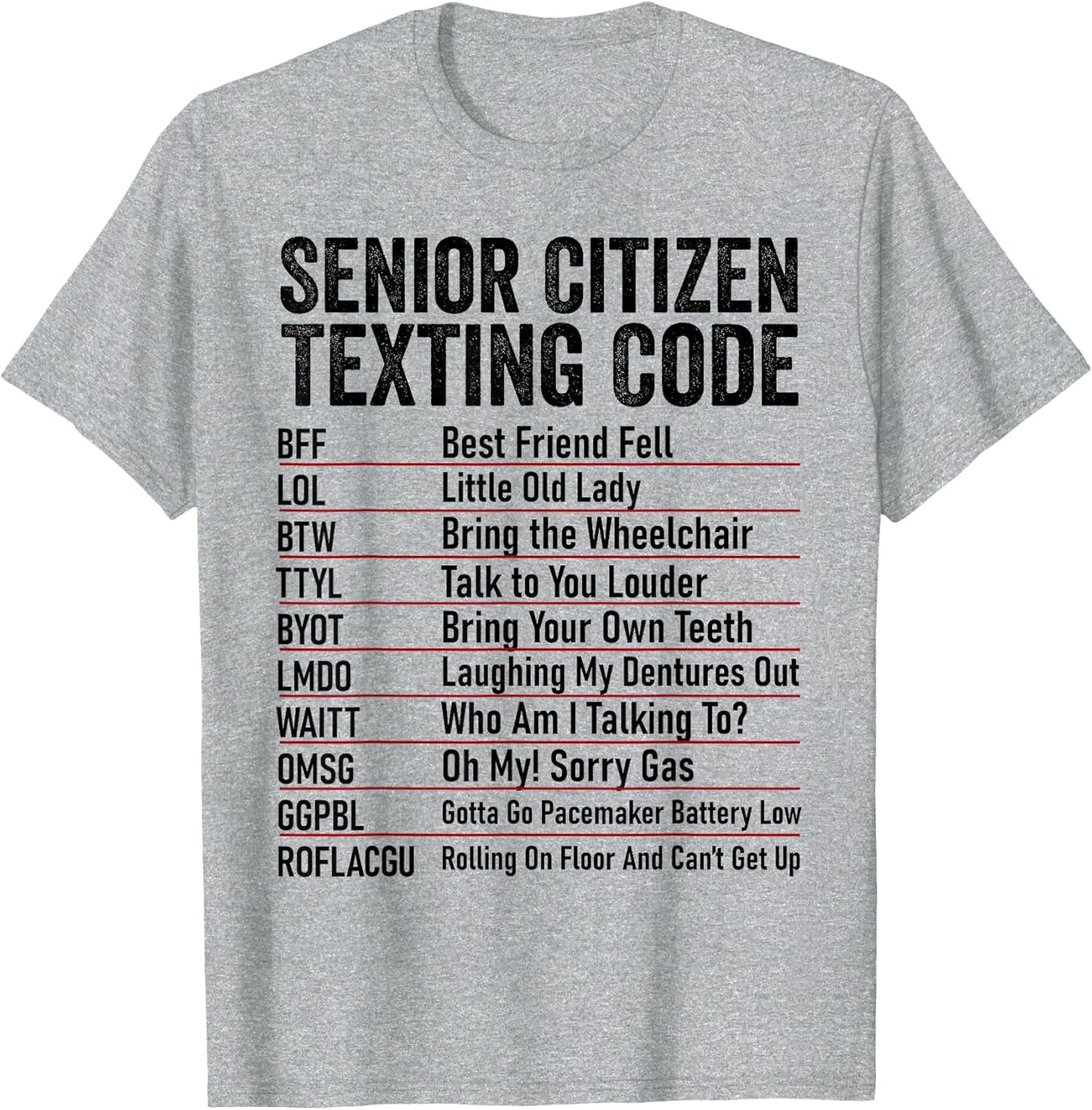 Senior Citizen Texting Code Funny Old People Grandpa