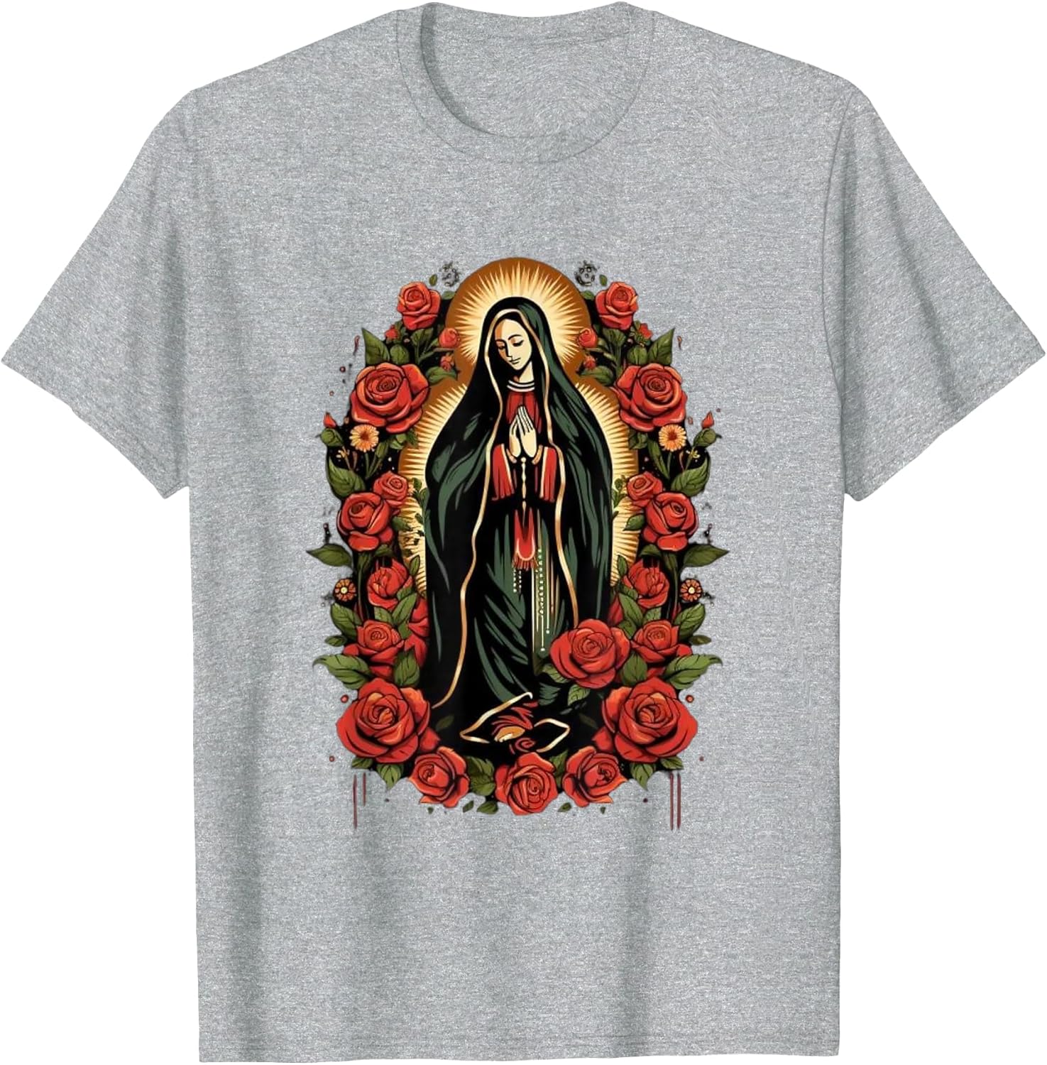 Our Lady De Guadalupe Shirt Men Women Roses