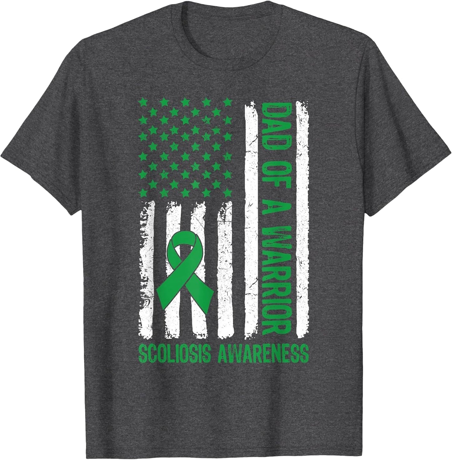 Dad of A Warrior Scoliosis Awareness Family US Flag