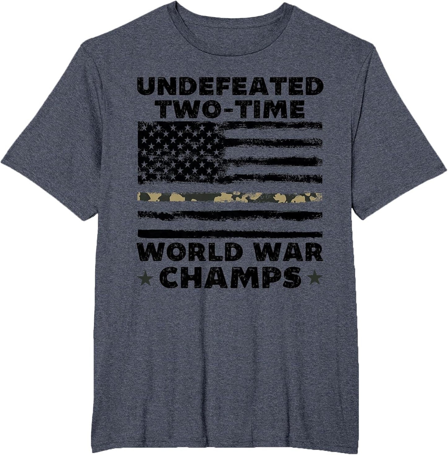 Undefeated World War Champs 4th of July American Army Flag