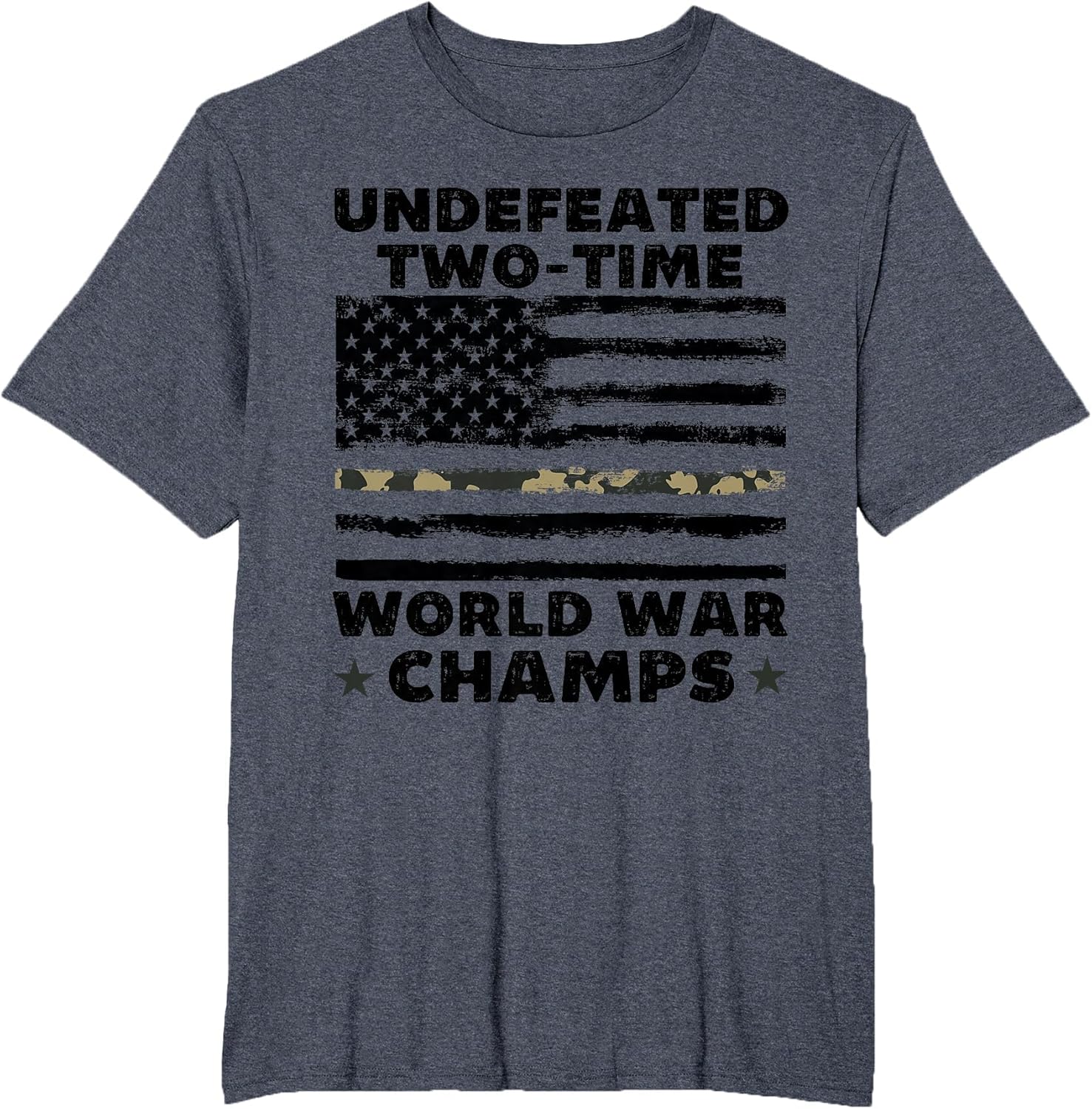 Undefeated World War Champs 4th of July American Army Flag
