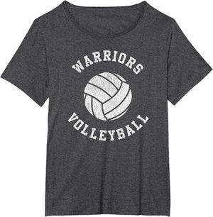 Warriors Volleyball Retro Distressed Team VB Graphic