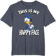 Disney Mickey and Friends Donald Duck Happy Face , Men's Big and Tall, Heather Blue, 3X Tall