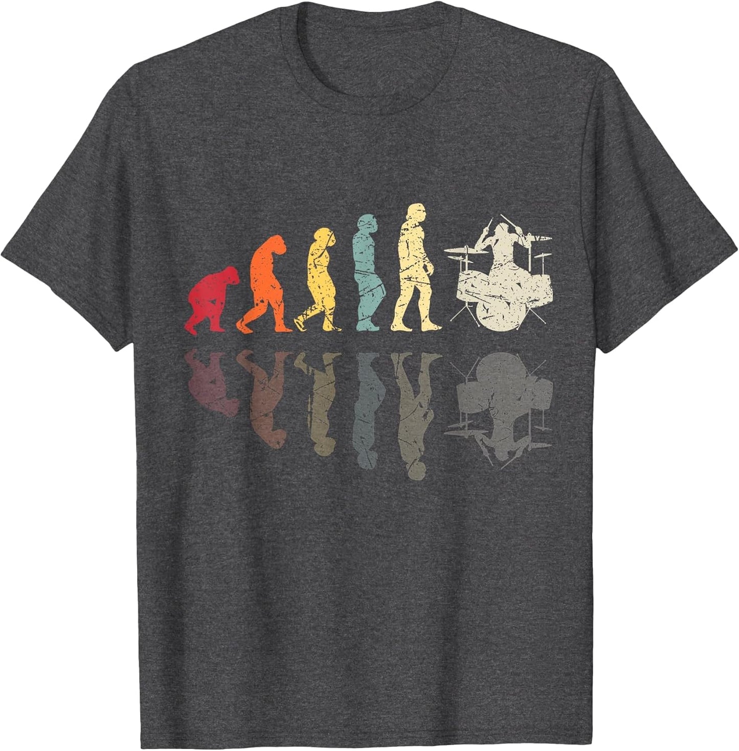 Evolution of Man Drums Band Retro Vintage Drummer