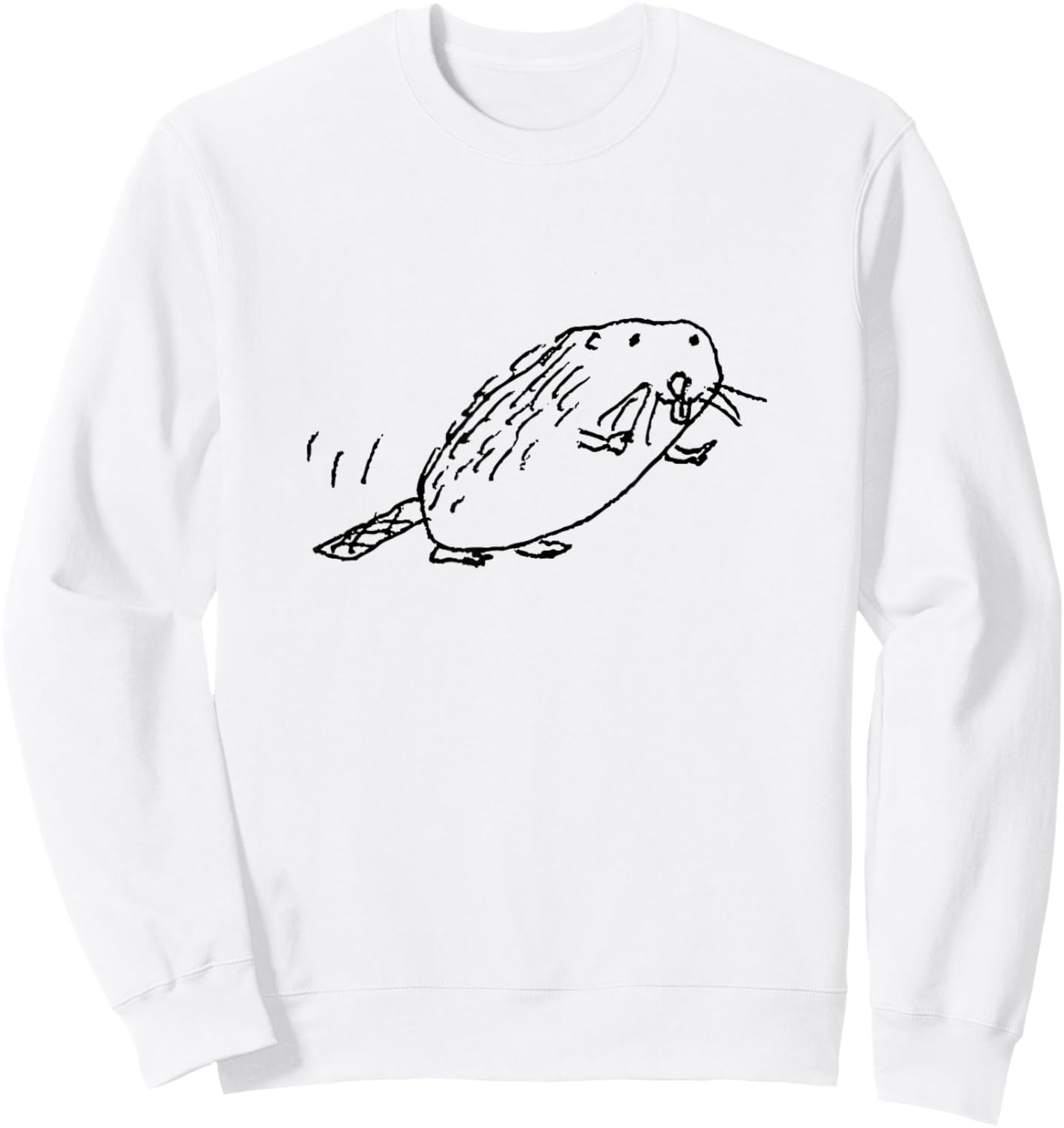 A Beaver Moving Forward Sweatshirt - Sweatshirt | White