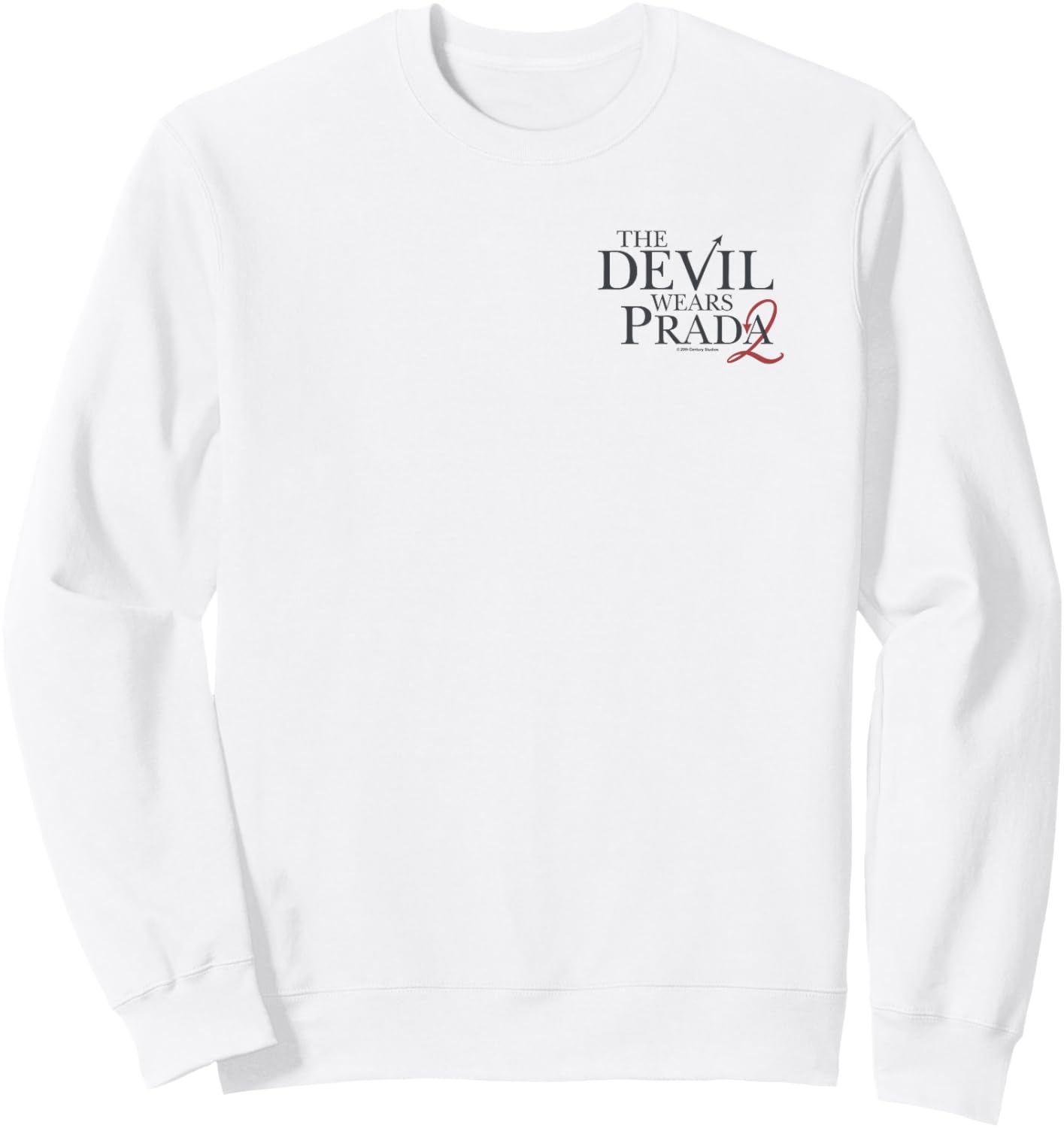 The Devil Wears Prada 2 Pocket Logo Minimalistic Art Icons Sweatshirt - Sweatshirt | White