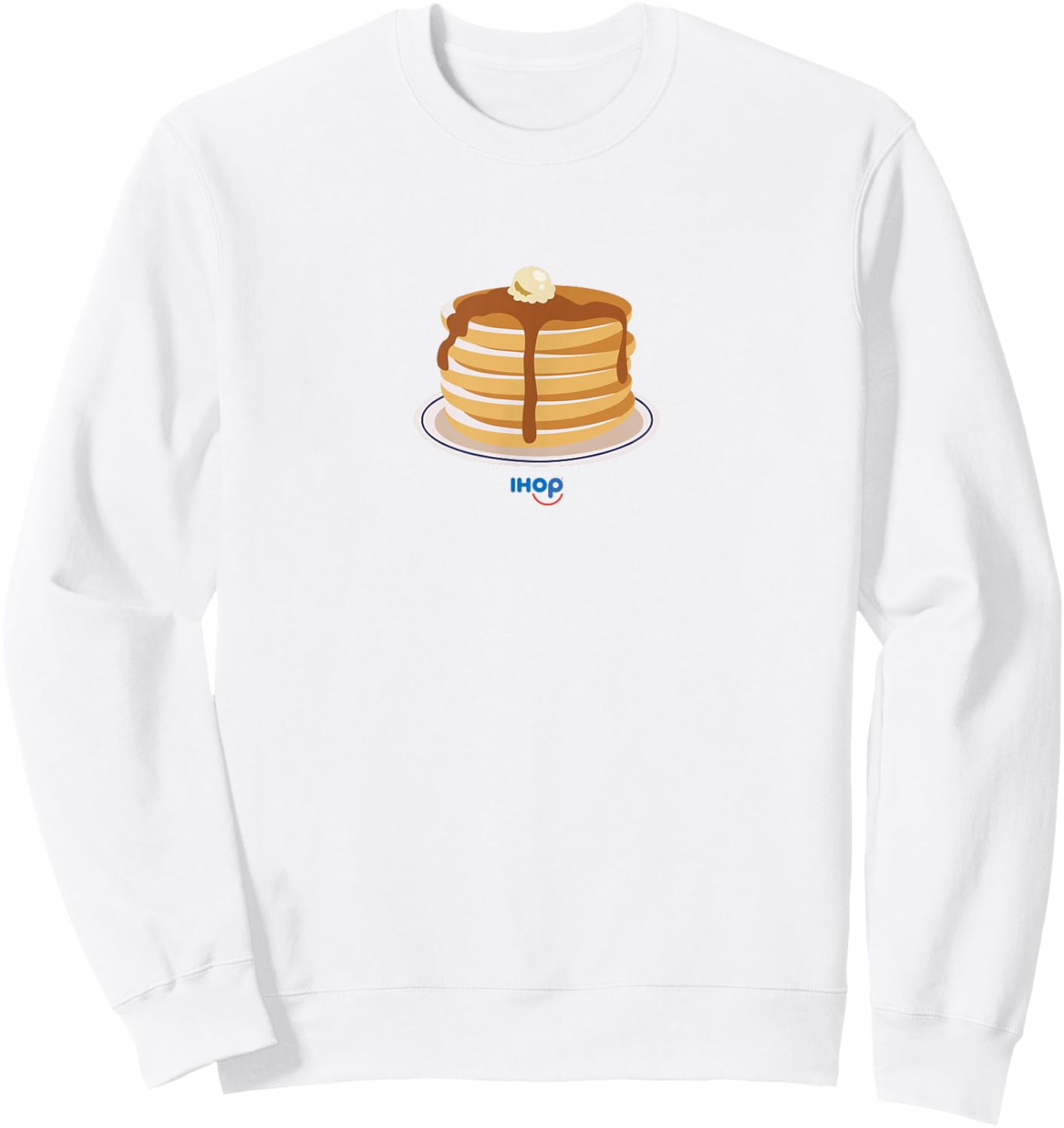IHOP Pancake Pile Plate Sweatshirt - Sweatshirt | White
