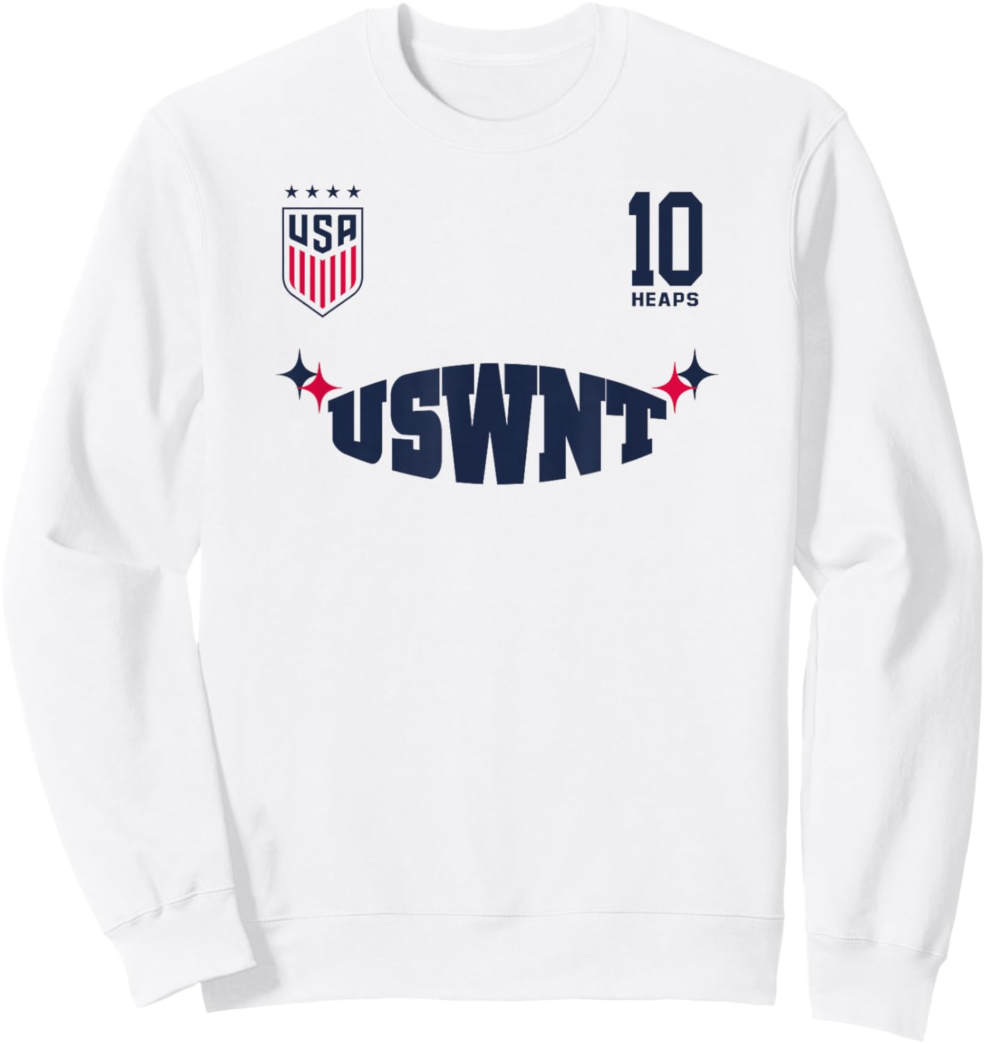 Lindsey Heaps 10 White USWNT Officially Licensed Sweatshirt - Sweatshirt | White