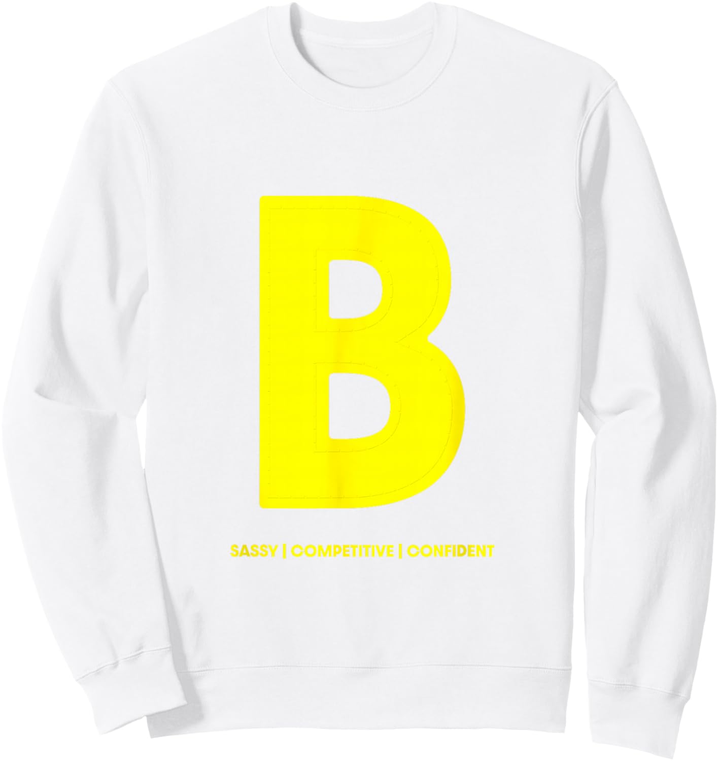 Chipmunks B for Brittany Letter Print Halloween Costume Sweatshirt - Sweatshirt | White