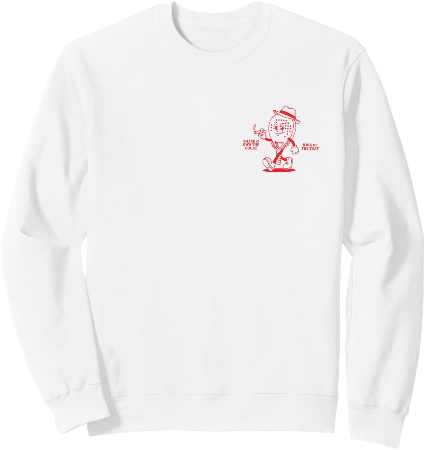 Bandeja Boss Funny Padel Tennis Smash King Sweatshirt - Sweatshirt | White