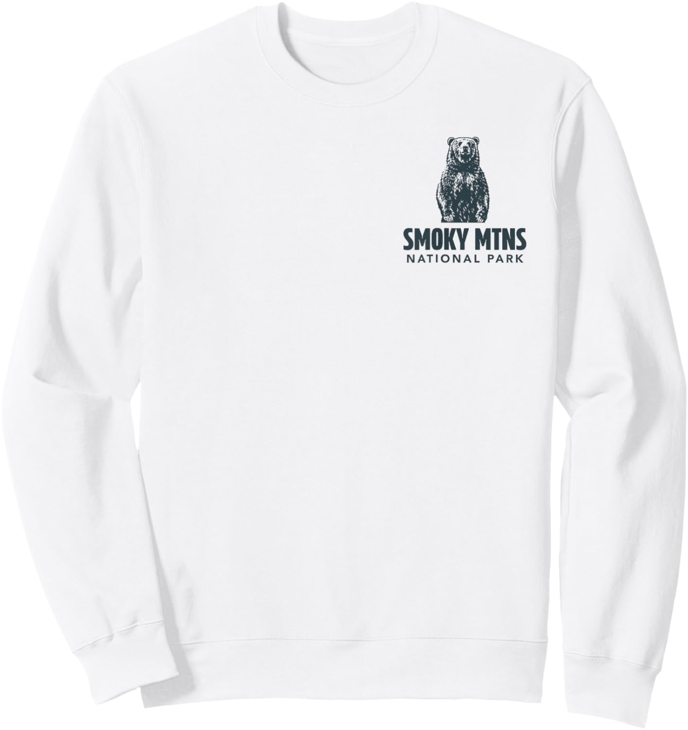 Great Smoky Mountains (Design on Front and Back) Sweatshirt - Sweatshirt | White