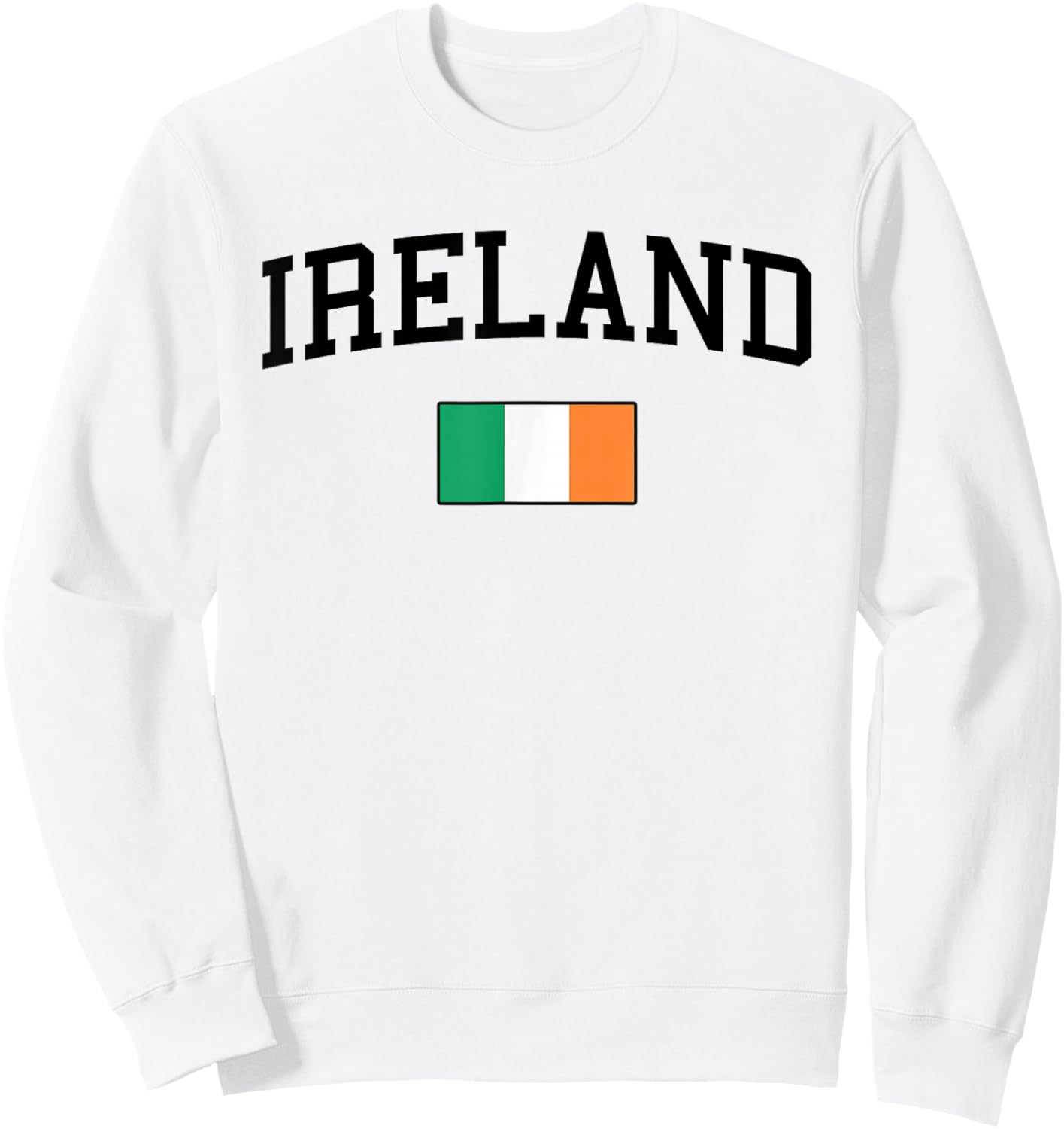 Irish Flag Men Women Kids Ireland Sweatshirt - Sweatshirt | White