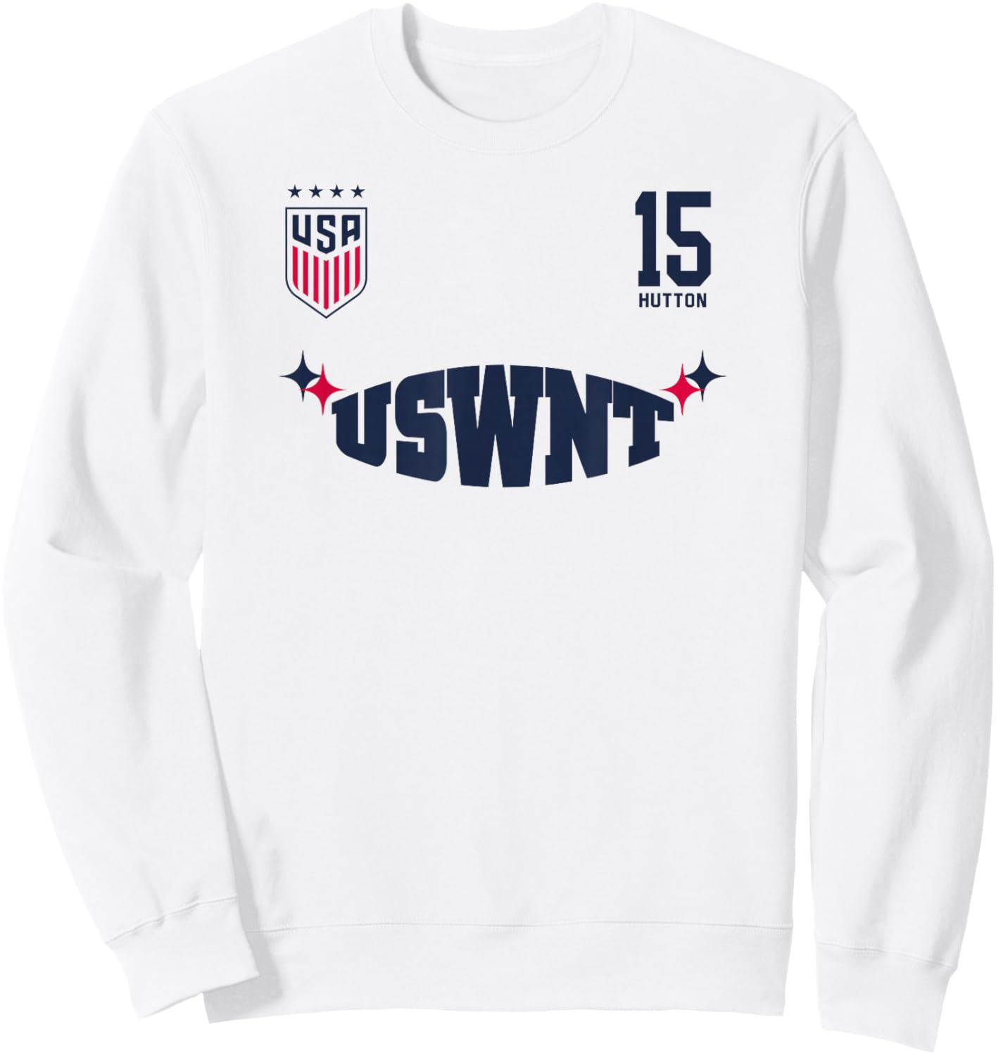 Claire Hutton 16 White USWNT Officially Licensed Sweatshirt - Sweatshirt | White