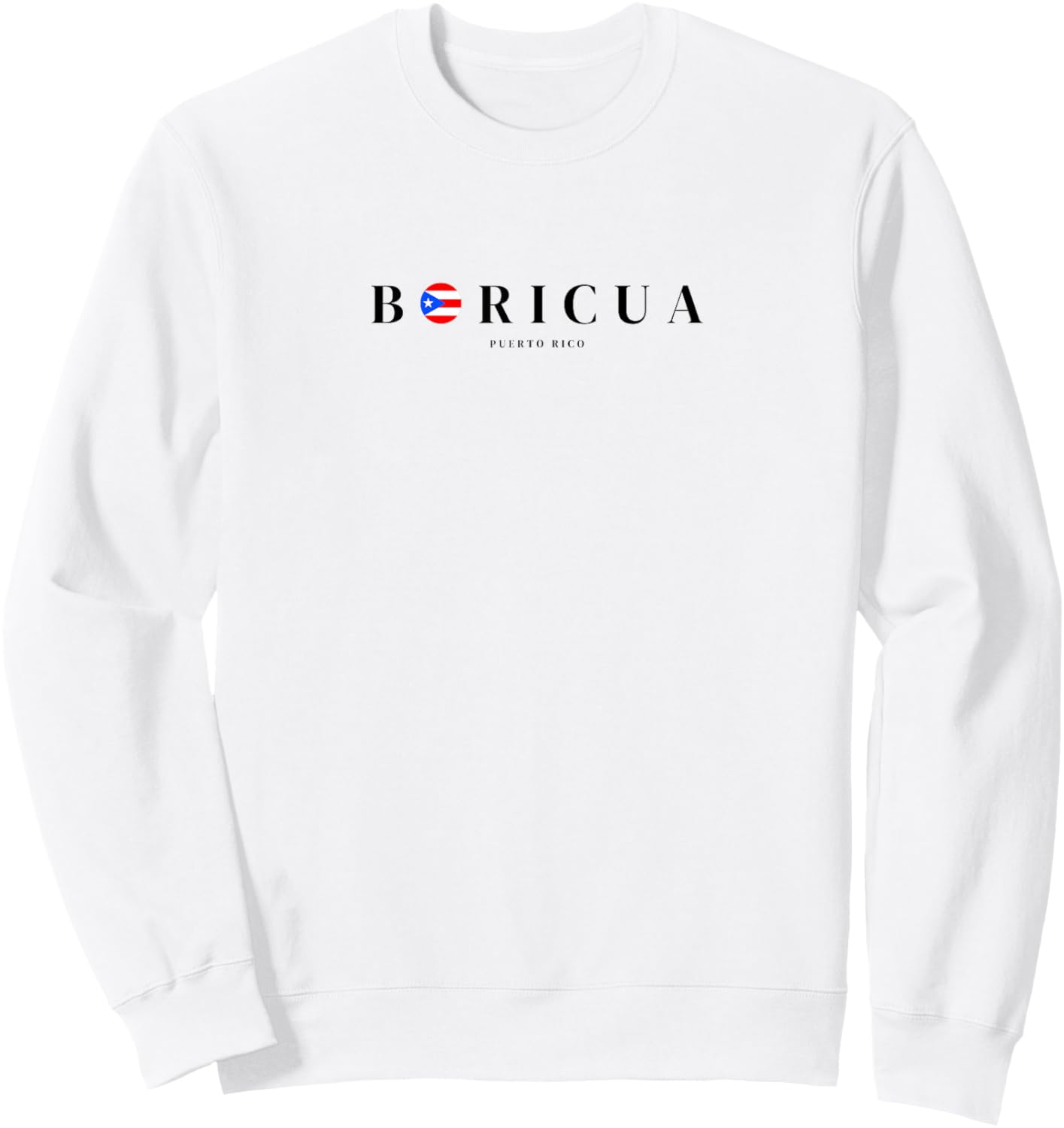 Boricua Puerto Rico White Sweatshirt - Sweatshirt | White